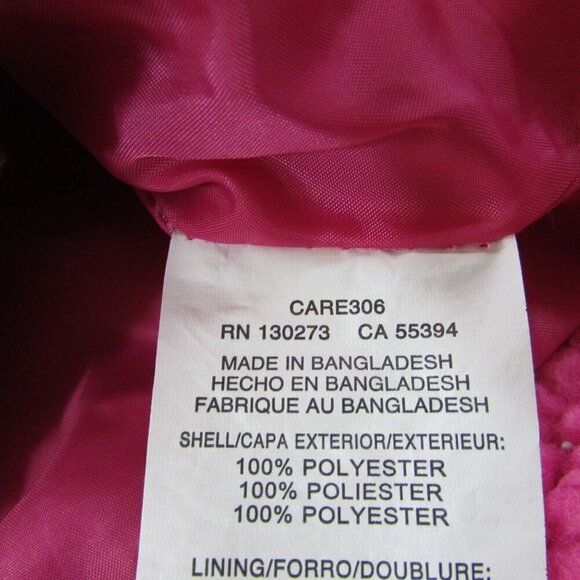 Wrangler Girl's XL Long Sleeve Sherpa Snap Button up Fleece Jacket - Pink - Picture 4 of 5